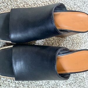 Black Slide Mule Sandals - Women's Open Toe Slip-On